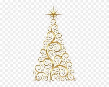Free Snowflake Cliparts Gold - Gold Christmas Tree Clip Art