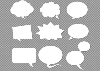 Free speech bubble set in PNG format