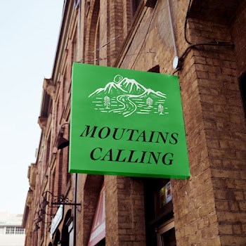 Free Square Big Sign on Building Mockup