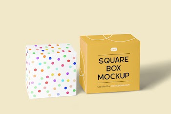 Free Square Boxes Mockup