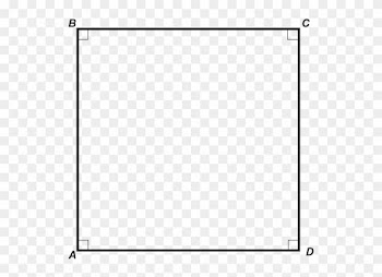 Free Square Clip Art Black And White - Simple Square Border Png
