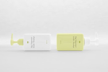 Free Square Dispenser Bottle Mockups