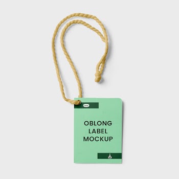 Free Square Label Mockup