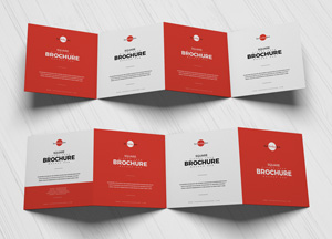 Free Square Zigzag Four Brochure Mockup PSD 2018 oche bobre bochure oche brochure 