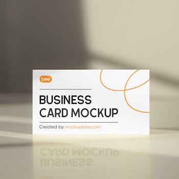 Free Standing Business Card Mockup