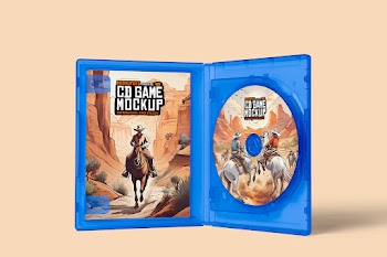 Free Standing CD Game Box Mockup