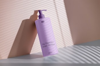 Free Standing Dispenser Bottle Mockup