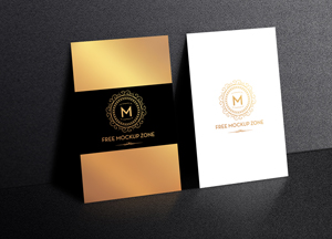 Free Standing Display Business Card Mockup m m 