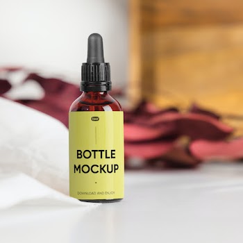 Free Standing Dropper Bottle Mockup
