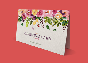 Free Standing Greeting Card Mockup PSD Template greeting card mockup 