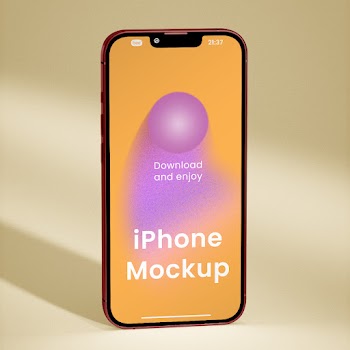Free Standing Smartphone Mockup