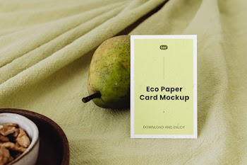 Free Standing Vertical Card Mockup