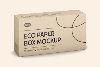 Free Standing Wide Box Mockup