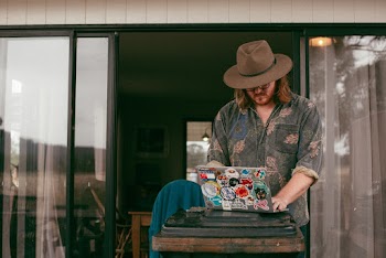 Free stock photo of dj, hat, laptop