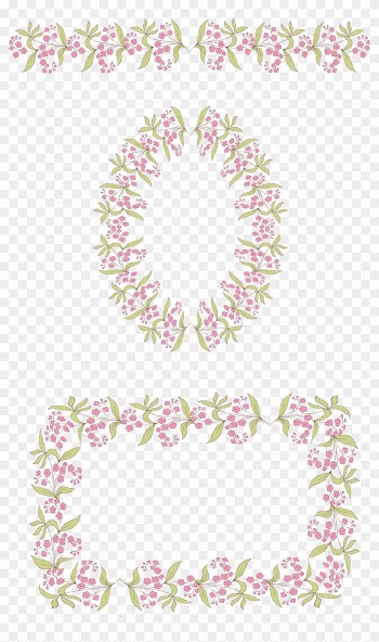Free Stock Vector Vintage Floral Frame Borders Clip - Vintage Flower Frame Vector Png