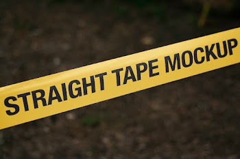 Free Straight Tape Mockup