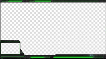 Free Stream overlays Hexalove, black and green frame transparent background PNG clipart