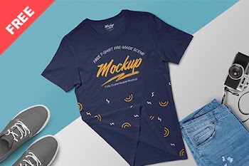 Free T-Shirt Mockup Scene free free t-shirt pre- made scene mocdup fly c mae 