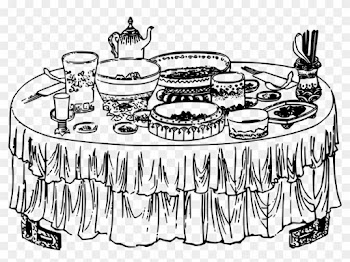 Free Table Food Clipart - Food On Table Drawing