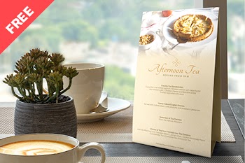 Free Table Tent Card Mockup afiernoon tea er om whetn free 