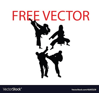 free taekwondo silhouettes