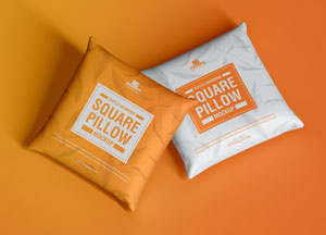 Free Textile Branding Square Pillow Mockup square pillow square pillow 