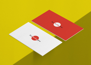 Free Texture Background Front & Back Business Card Mockup 