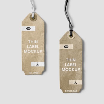 Free Thin Label Mockup