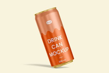 Free Tilted Can Mockup