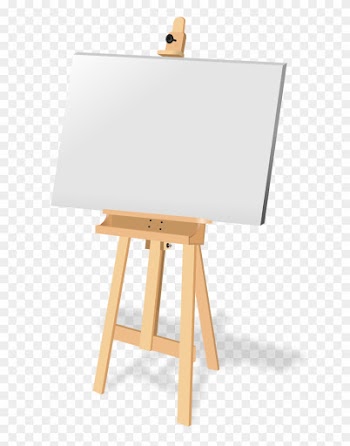 Free To Use &amp;, Public Domain Easel Clip Art - Easel With Canvas Png