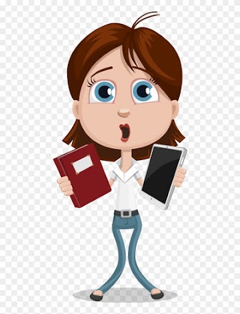Free To Use &amp; Public Domain Girl Clip Art - Girl With Books Clipart Png