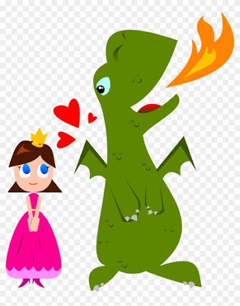 Free To Use &amp; Public Domain People Clip Art - Cute Dragon And Princess