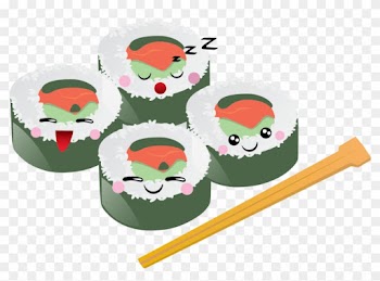 Free To Use &amp;, Public Domain Sushi Clip Art - Kawaii Food Shower Curtain