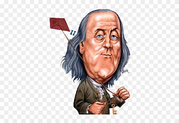 Free To Use Public Domain Famous People Clip Art - Ben Franklin Book