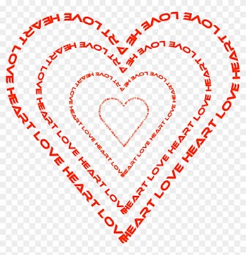 Free To Use Public Domain Hearts Clip Art - Love Word Heart Shower Curtain