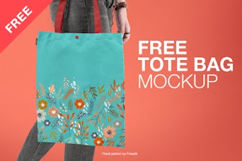 Free Tote Bag Mockup free free  bag mockup floral peton by froep 