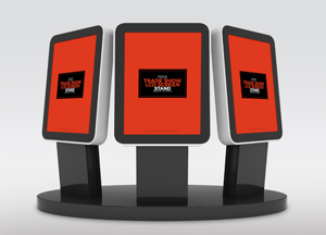 Free Trade Show Booth LCD Screen Stands Mock-up Psd ve tand 