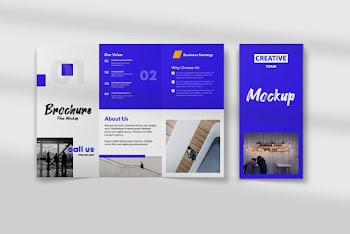 Free Tri-Fold Brochure Mockup (PSD)