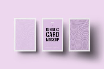 Free Triple Business Card Mockup