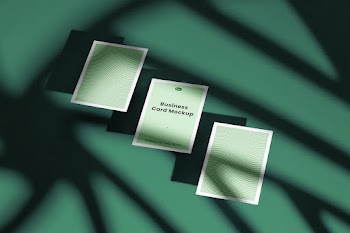 Free Triple Business Card Mockups