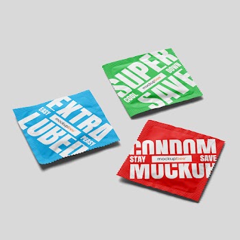Free Triple Condom Mockup