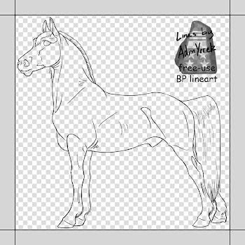 Free Use BP Line Art Morgan transparent background PNG clipart
