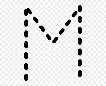 Free Vector Alphabet Tracing Letter M Clip Art - Letter N For Tracing