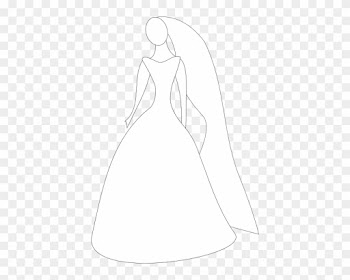 Free Vector Bride In Wedding Dress Clip Art - Bride Silhouette Clip Art