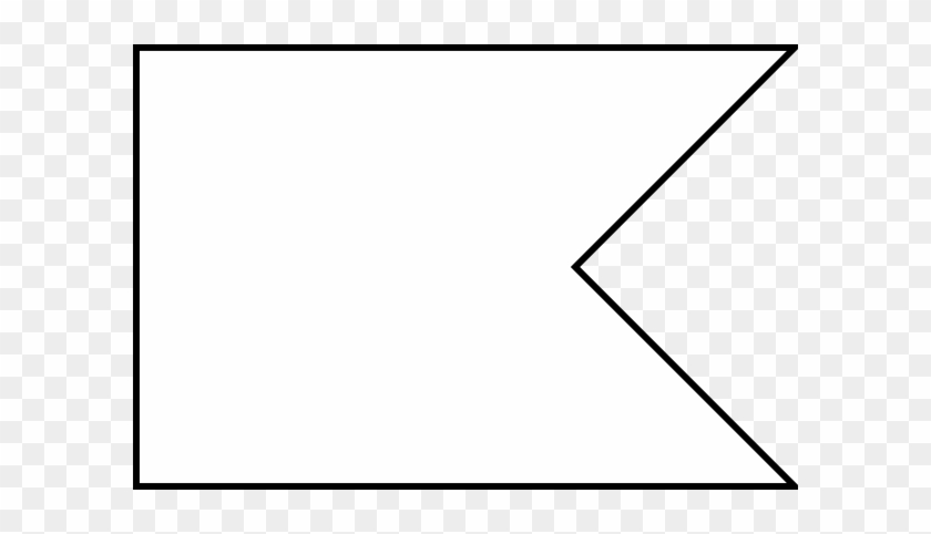 Free Vector Flag Shape Swallowtail Clip Art - Shape Of A Flag