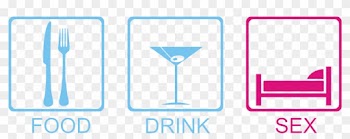 Free Vector Food, Drink, Sex Funny T-shirt - Food And Drinks Vector