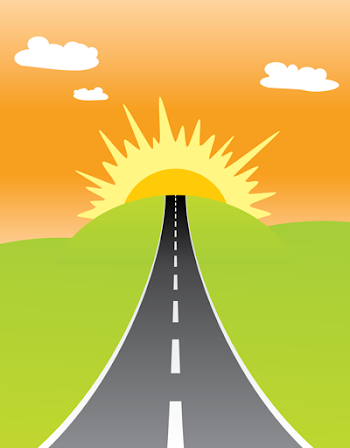 Free Vector Illustration: Road to Sunset - The Shutterstock Blog