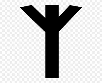 Free Vector Old Turkic Letter Ich Clip Art - Old Turkic Alphabet
