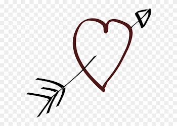 Free Vector Valentine Heart Arrow Clip Art - Heart And Arrow Clipart