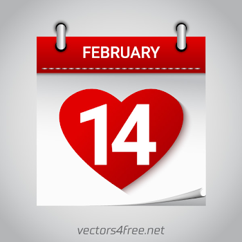 Free Vector Valentines Day February 14 Calendar Icon | free icon ...
